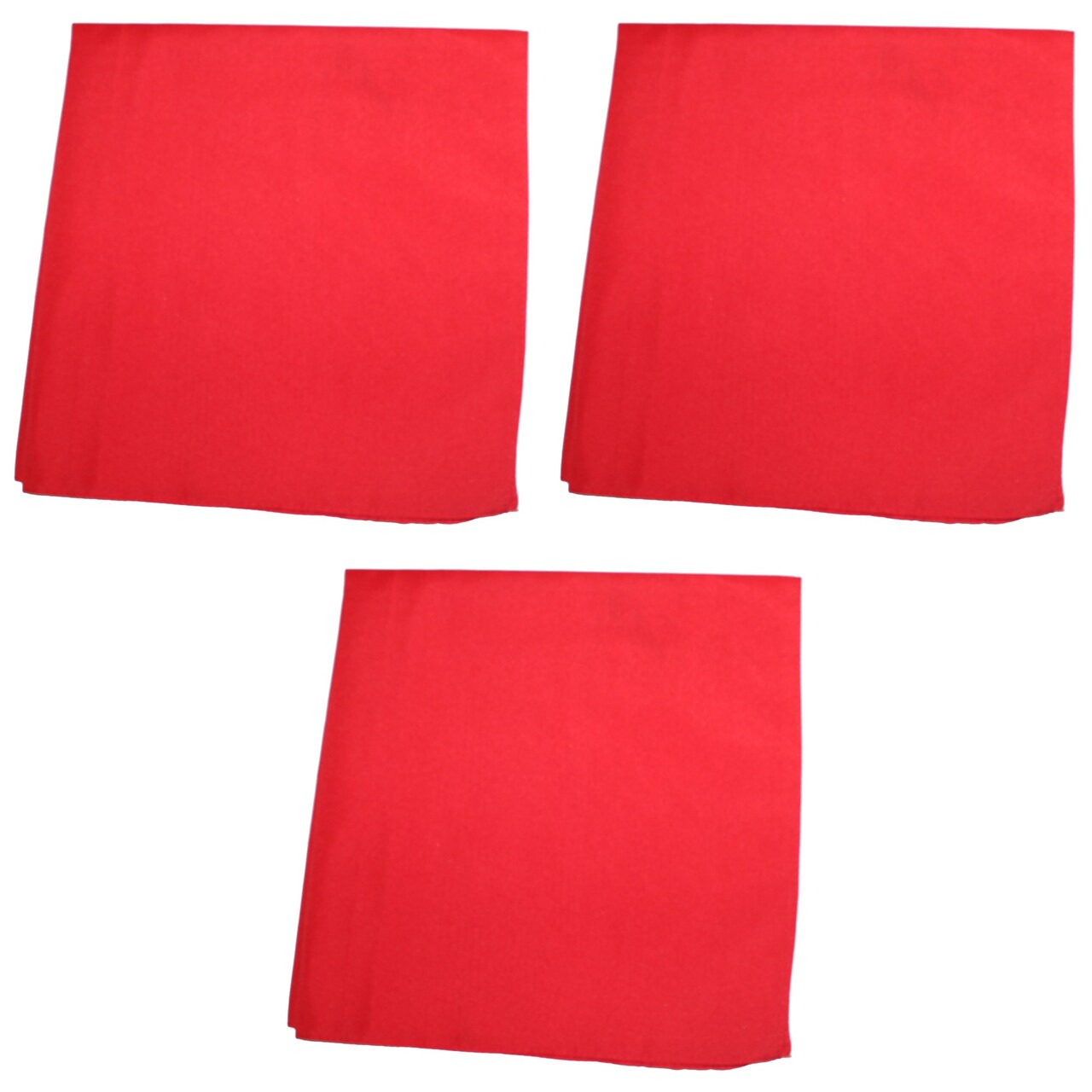 3 Pack Plain Polyester Bandanas Lightweight and Versatile Accessories